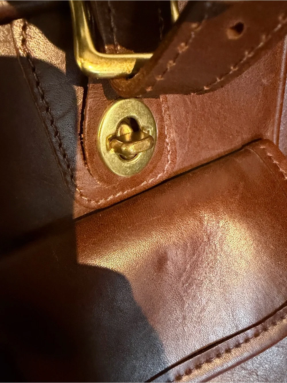 JW Hulme Co. Brown Leather Men's Backpack with Brass Buckles
